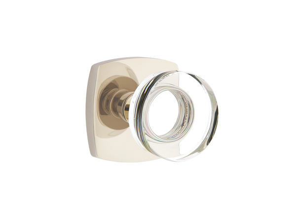 Emtek 5306MDCUS14 Dummy, Pair. Urban Modern Rosette. Modern Disc Knob. Polished Nickel-Lifetime