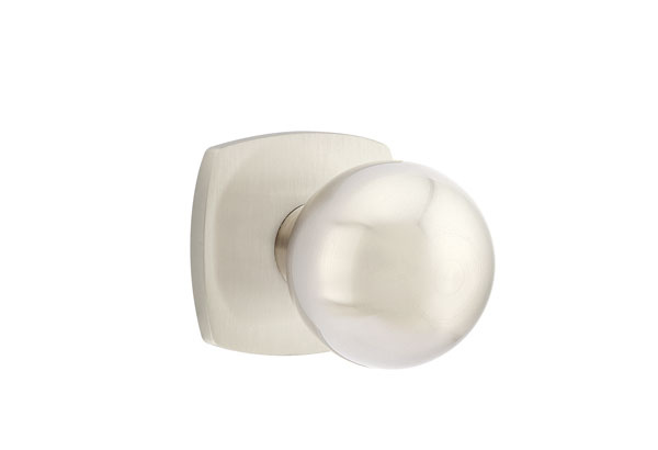 Emtek 5306ORBUS15 Dummy, Pair. Urban Modern Rosette. Orb Knob. Satin Nickel