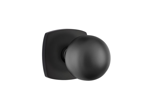 Emtek 5306ORBUS19 Dummy, Pair. Urban Modern Rosette. Orb Knob. Flat Black