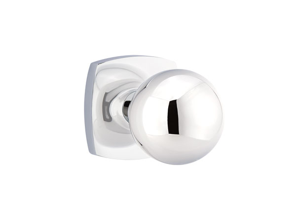 Emtek 5306ORBUS26 Dummy, Pair. Urban Modern Rosette. Orb Knob. Polished Chrome