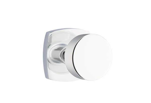 Emtek 5306ROUUS26 Dummy, Pair. Urban Modern Rosette. Round Knob. Polished Chrome