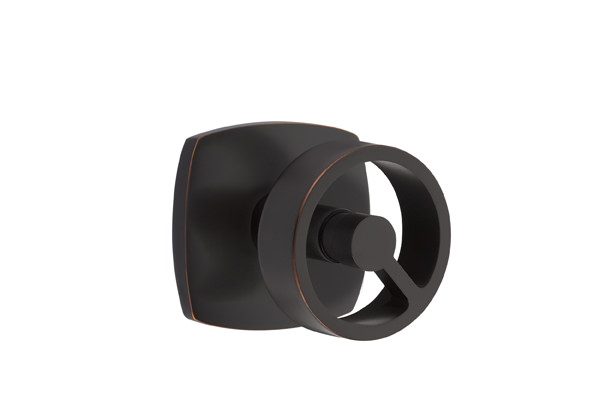 Emtek 5306SPKUS10B Dummy, Pair. Urban Modern Rosette. Spoke Knob. Oil Rubbed Bronze