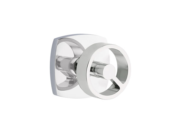 Emtek 5306SPKUS26 Dummy, Pair. Urban Modern Rosette. Spoke Knob. Polished Chrome