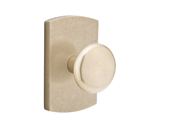 Emtek 7050WCTWB Dummy, Pair. #4 Rosette. Winchester Knob. Tumbled White Bronze