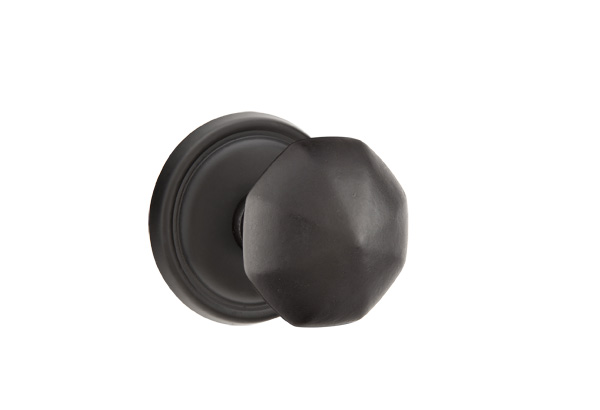 Emtek 70512OCKFB Dummy, Pair. #12 Rosette. Octagon Knob. Flat Black Bronze