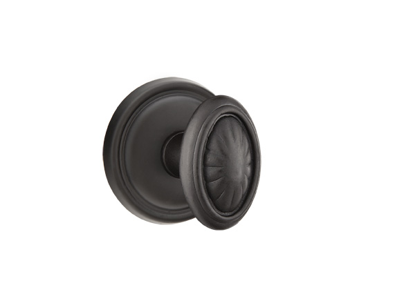 Emtek 70512PAFB Dummy, Pair. #12 Rosette. Parma Knob. Flat Black Bronze