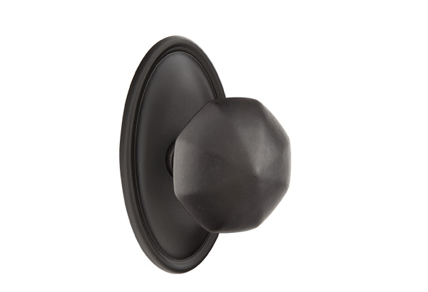 Emtek 70514OCKFB Dummy, Pair. #14 Rosette. Octagon Knob. Flat Black Bronze