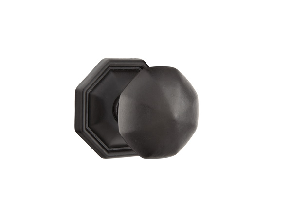 Emtek 70515OCKFB Dummy, Pair. #15 Rosette. Octagon Knob. Flat Black Bronze