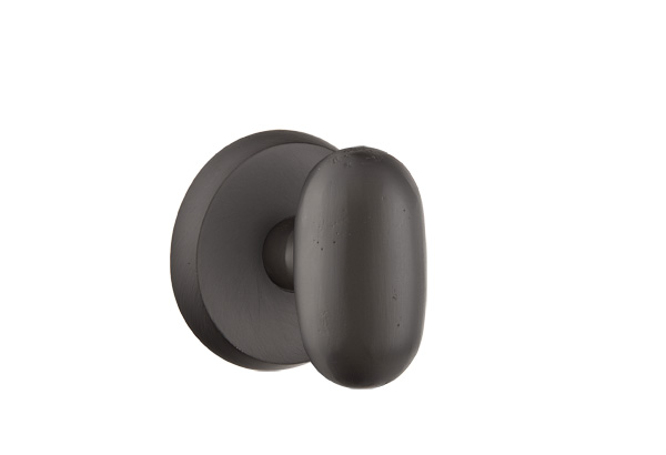 Emtek 7056BZEGFB Dummy, Pair. #2 Rosette. Egg Knob. Flat Black Bronze