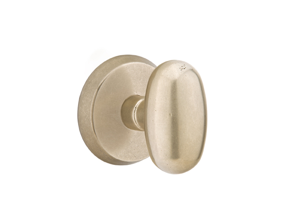 Emtek 7056BZEGTWB Dummy, Pair. #2 Rosette. Egg Knob. Tumbled White Bronze