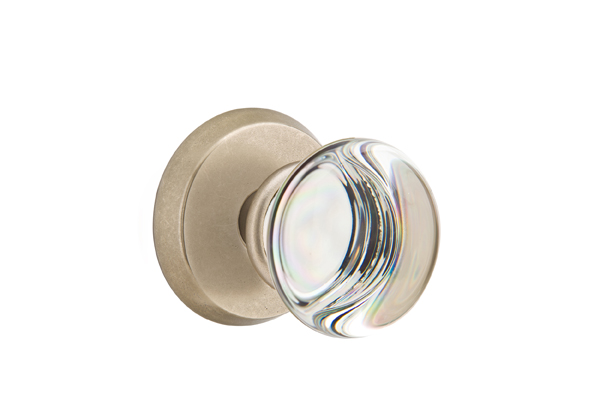 Emtek 7056PCTWB Dummy, Pair. #2 Rosette. Providence Knob. Tumbled White Bronze