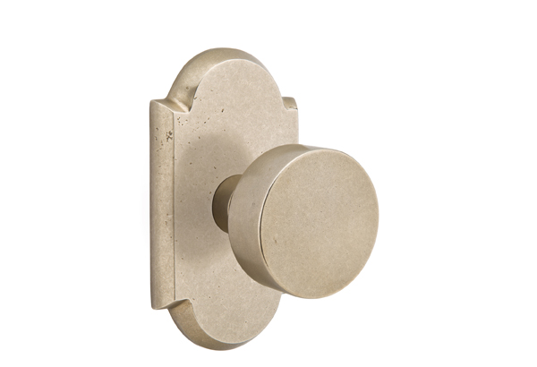 Emtek 7058BZRNTWB Dummy, Pair. #1 Rosette. Round Knob. Tumbled White Bronze