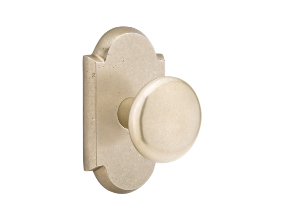 Emtek 7058WCTWB Dummy, Pair. #1 Rosette. Winchester Knob. Tumbled White Bronze