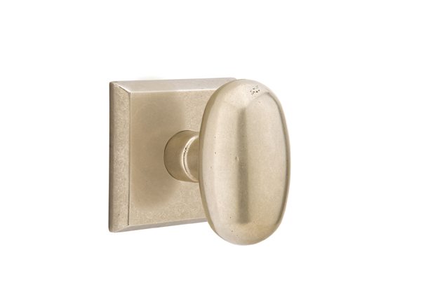 Emtek 7061BZEGTWB Dummy, Pair. #6 Rosette. Egg Knob. Tumbled White Bronze