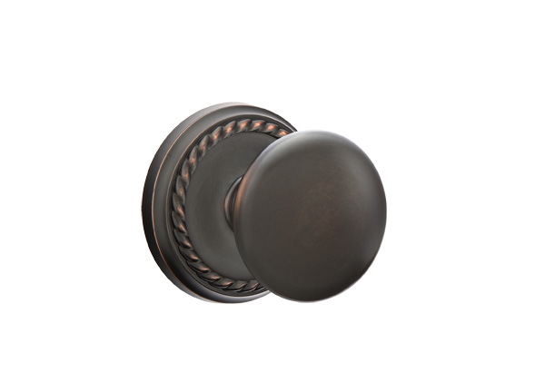 Emtek 8201PCUS10B Privacy Set. Rope Rosette. Providence Knob. Oil Rubbed  Bronze [8201PCUS10B] - $121.55 : LuxHome, Discount Plumbing and Hardware