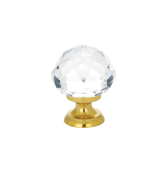 Emtek 86003US3 Diamond Cabinet Knob, 1" - Polished Brass