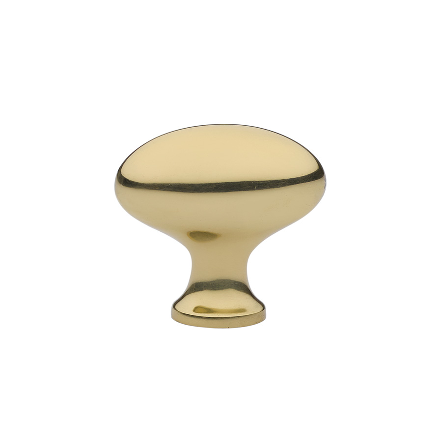 Emtek 86016US3 Cabinet Knob, Brass Egg, 1-1/4" - Polished Brass