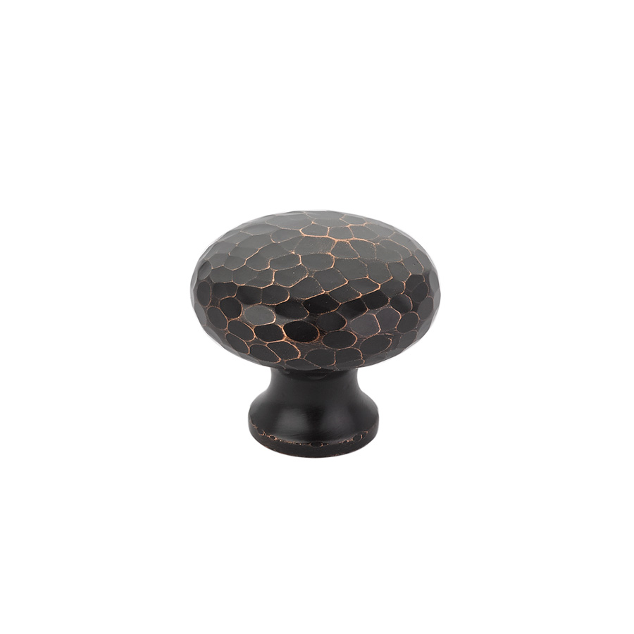 Emtek 86037US10B Arts & Crafts Round Dimpled Knob, 1-1/4" - Oil Rubbed Bronze