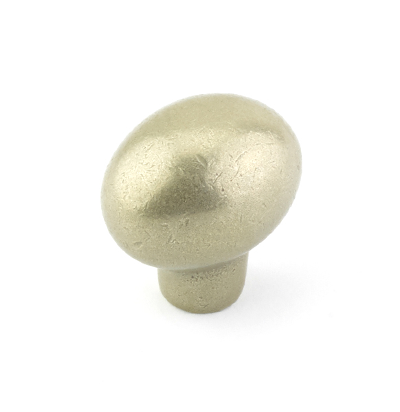 Emtek 86052TWB Sandcast Bronze Egg Knob, 1" - Tumbled White Bronze