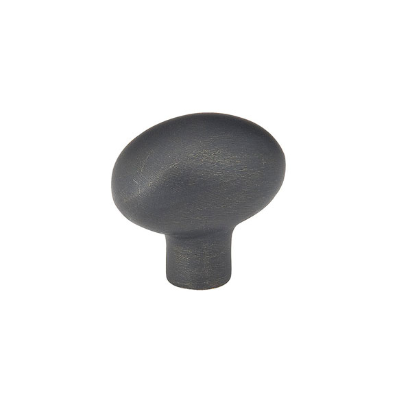 Emtek 86053MB Sandcast Bronze Egg Knob, 1-1/4" - Medium Bronze Patina