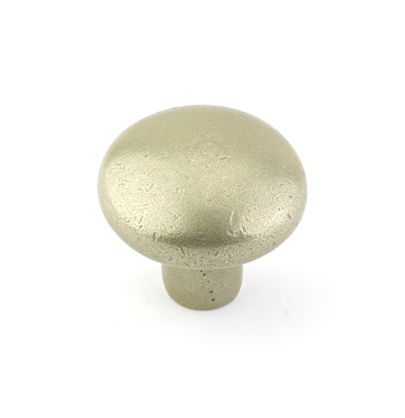 Emtek 86057TWB Sandcast Bronze Round Knob, 1" - Tumbled White Bronze