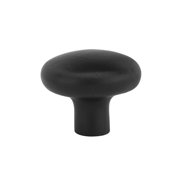 Emtek 86058FB Sandcast Bronze Round Knob, 1-1/4" - Flat Black Bronze Patina