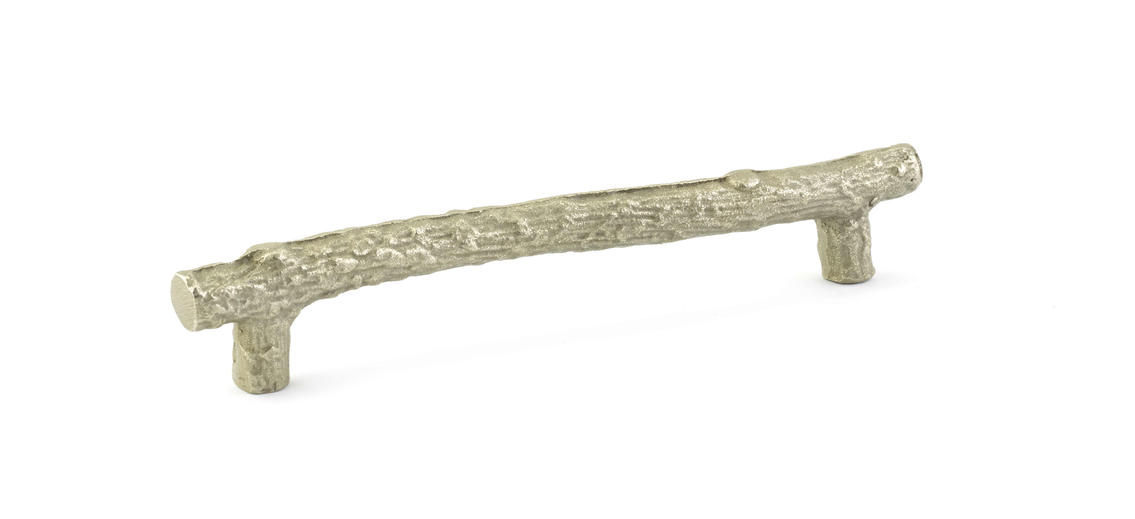 Emtek 86062TWB Sandcast Bronze Twig Pull, 3-1/2" C-C - Tumbled White Bronze