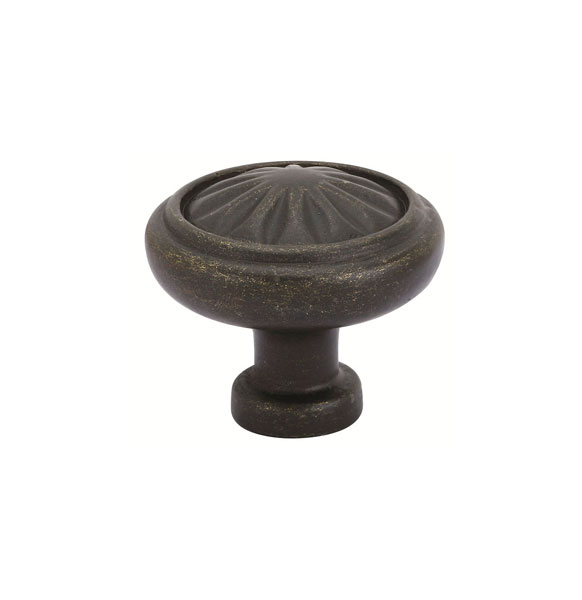 Emtek 86091MB Tuscany Bronze Round Cabinet Knob, 1" - Medium Bronze Patina