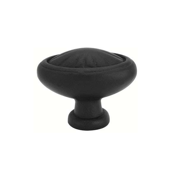 Emtek 86093FB Tuscany Bronze Egg Cabinet Knob, 1" - Flat Black Bronze Patina