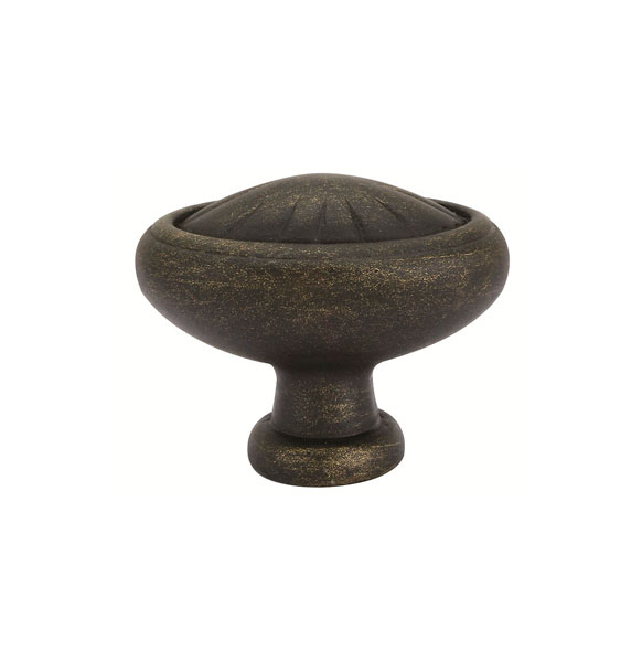 Emtek 86093MB Tuscany Bronze Egg Cabinet Knob, 1" - Medium Bronze Patina