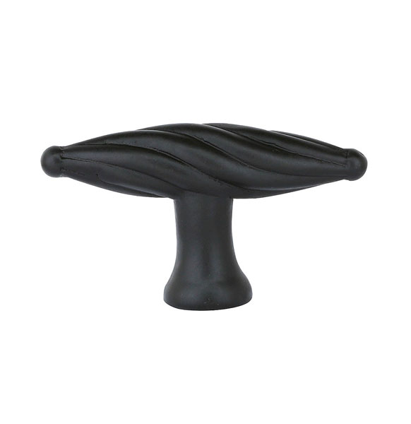 Emtek 86097FB Tuscany Bronze Twist Finger Knob, 1-3/4" - Flat Black Bronze Patina