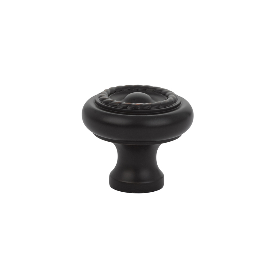 Emtek 86112US10B Cabinet Knob, Brass Rope, 1" - Oil Rubbed Bronze