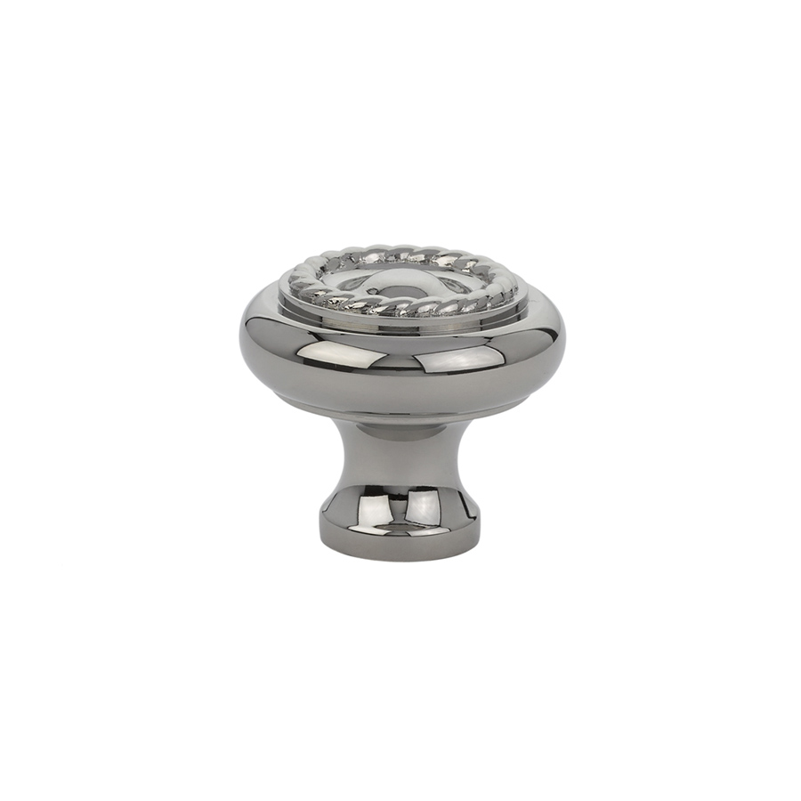 Emtek 86112US14 Cabinet Knob, Brass Rope, 1" - Polished Nickel