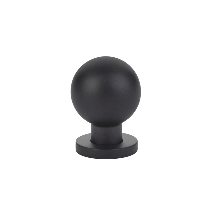 Emtek 86152US19 Globe Knob, Cabinet - Flat Black