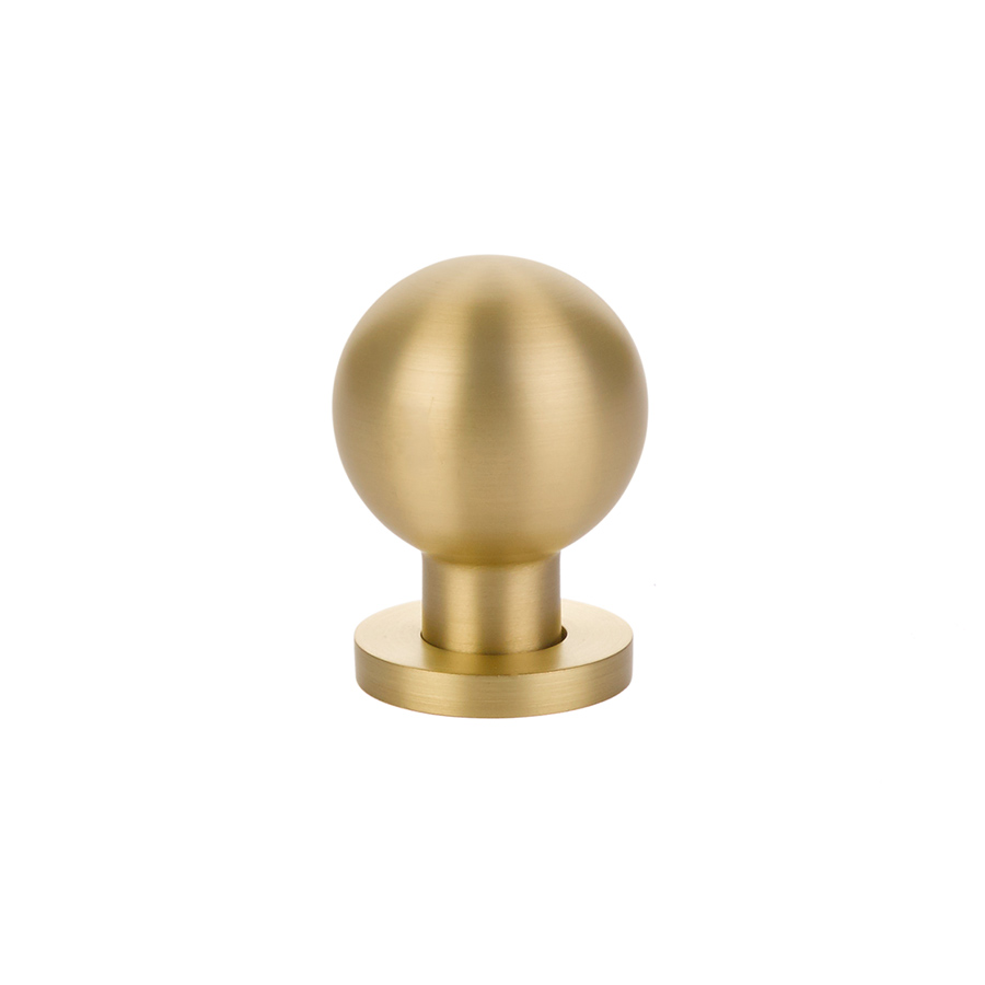 Emtek 86152US4 Globe Knob, Cabinet - Satin Brass