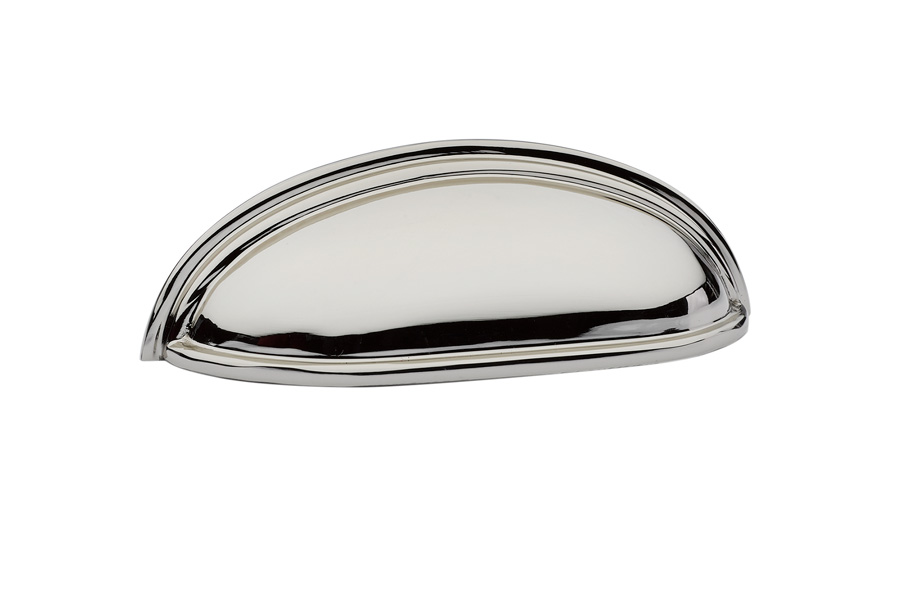 Emtek 86123US14 Cup Pull, 3" C-C - Polished Nickel