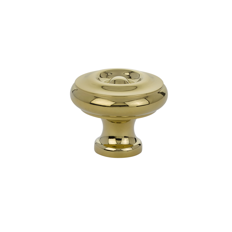 Emtek 86114US3 Cabinet Knob, Waverly, 1" - Polished Brass