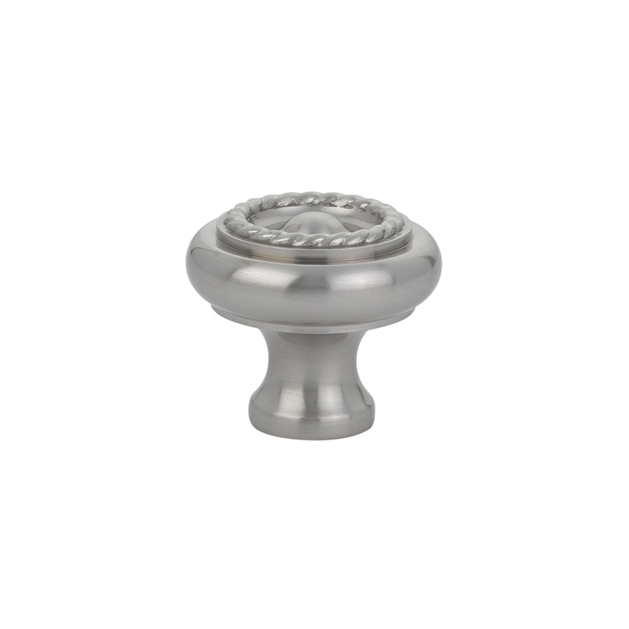 Emtek 86202US15 Cabinet Knob, Brass Rope, 1-3/4" - Satin Nickel