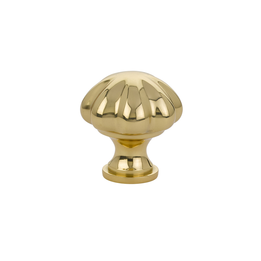 Emtek 86121US3 Melon Cabinet Knob, 1" - Polished Brass