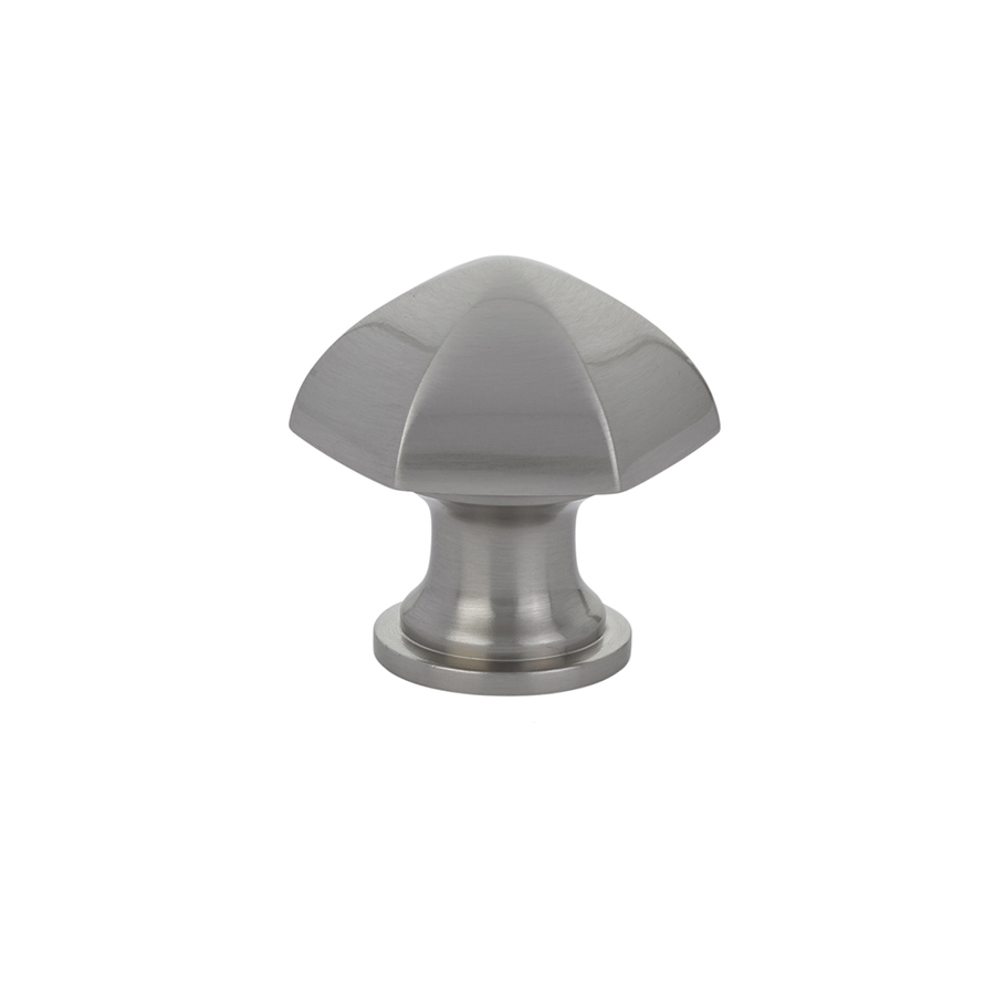 Emtek 86119US15 Hex Cabinet Knob, 1-1/8" - Satin Nickel