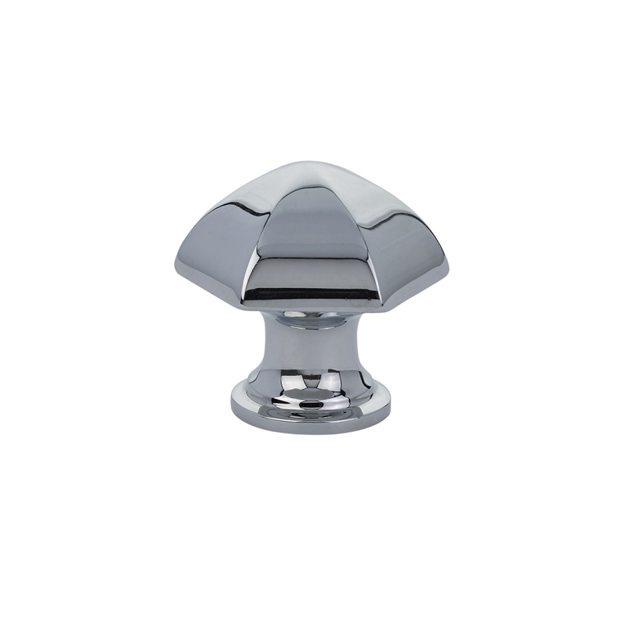 Emtek 86119US26 Hex Cabinet Knob, 1-1/8" - Polished Chrome