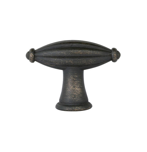 Emtek 86227MB Tuscany Bronze Fluted Finger Knob, 1-3/4" - Medium Bronze