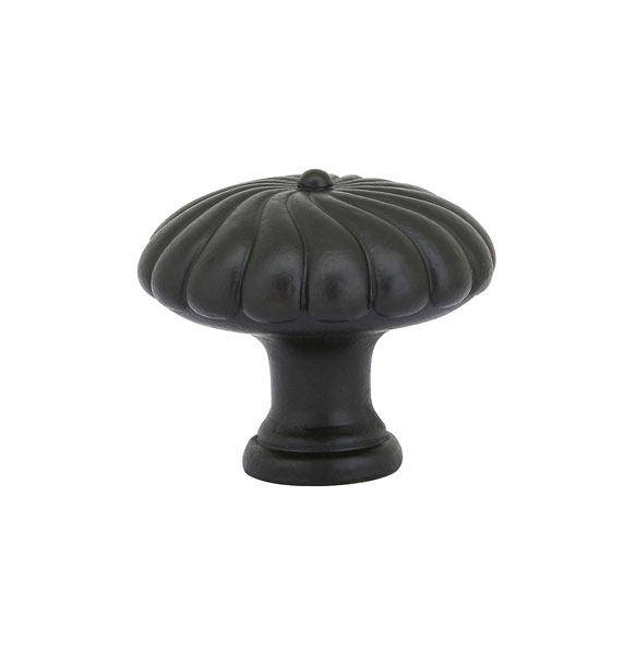 Emtek 86244FB Tuscany Bronze Twist Round Knob, 1" - Flat Black