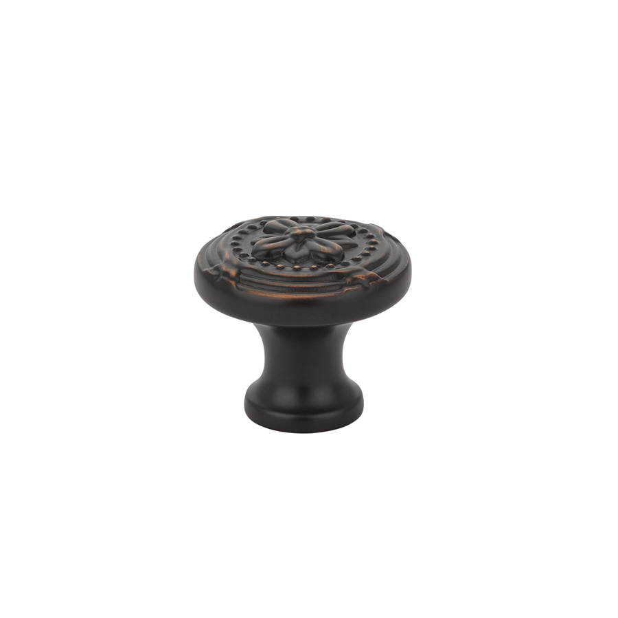 Emtek 86277US10B Ribbon & Reed Knob, 1-1/4" - Oil Rubbed Bronze