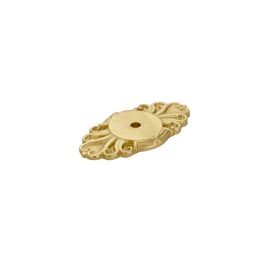Emtek 86293US3NL Ribbon & Reed Base Plate, for Knob - Unlacquered Brass