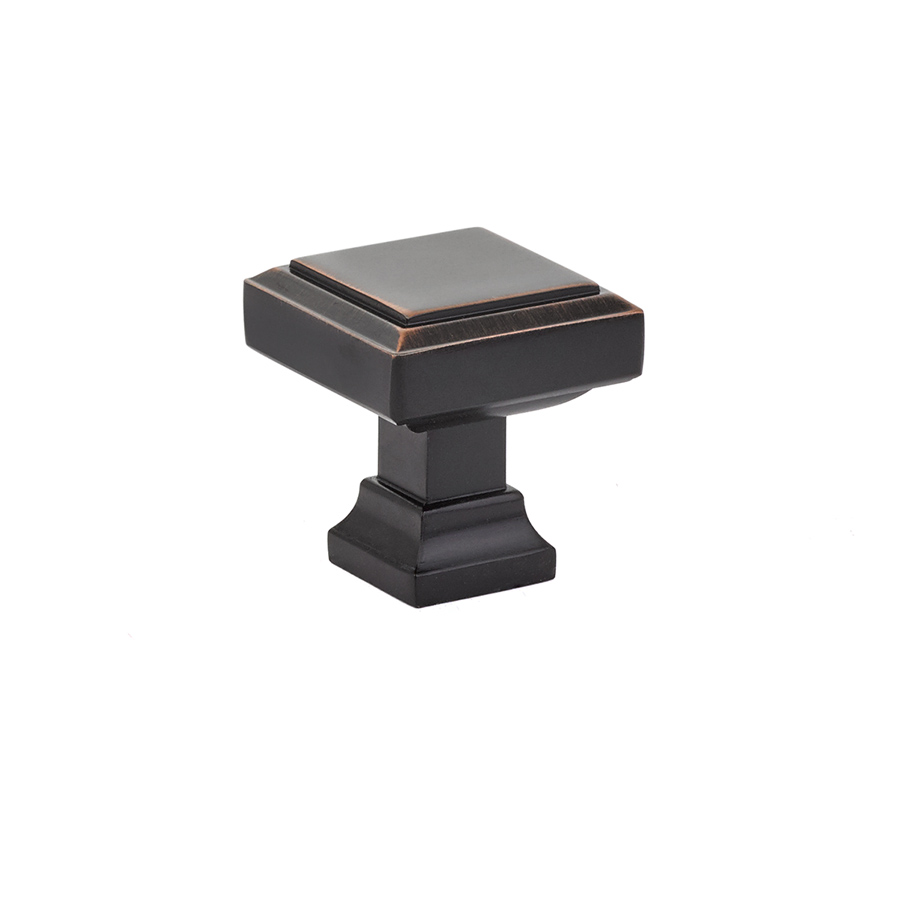 Emtek 86295US10B Geometric Square Knob, 1-1/4" - Oil Rubbed Bronze