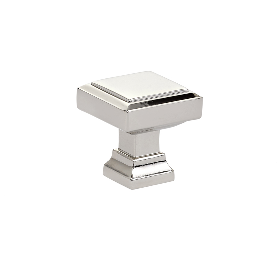 Emtek 86295US14 Geometric Square Knob, 1-1/4" - Polished Nickel