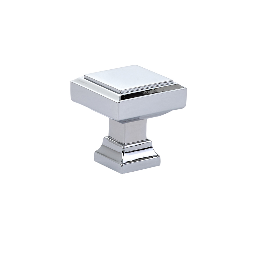 Emtek 86295US26 Geometric Square Knob, 1-1/4" - Polished Chrome