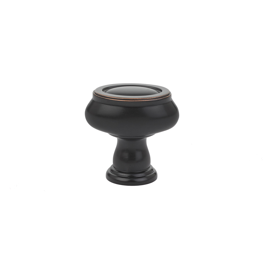 Emtek 86304US10B Geometric Oval, Cabinet Knob, 1-1/4" - Oil Rubbed Bronze