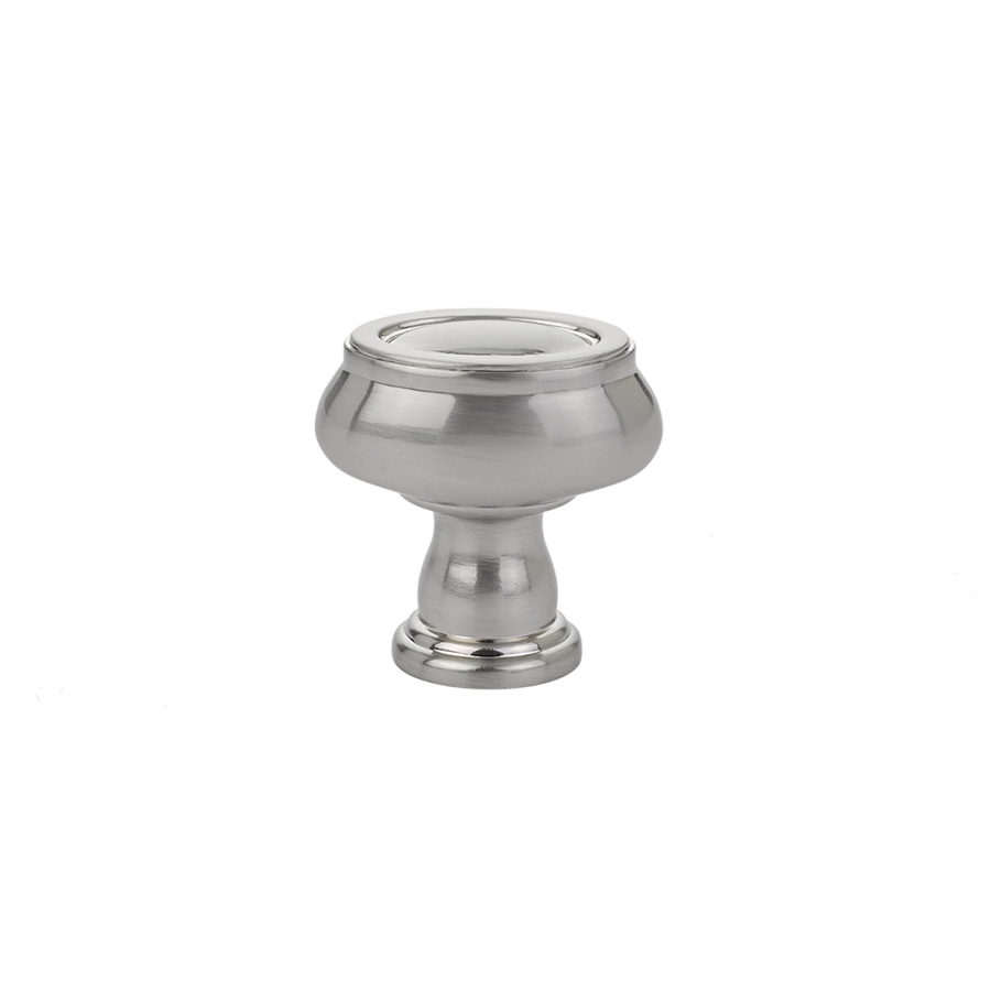 Emtek 86304US15 Geometric Oval, Cabinet Knob, 1-1/4" - Satin Nickel